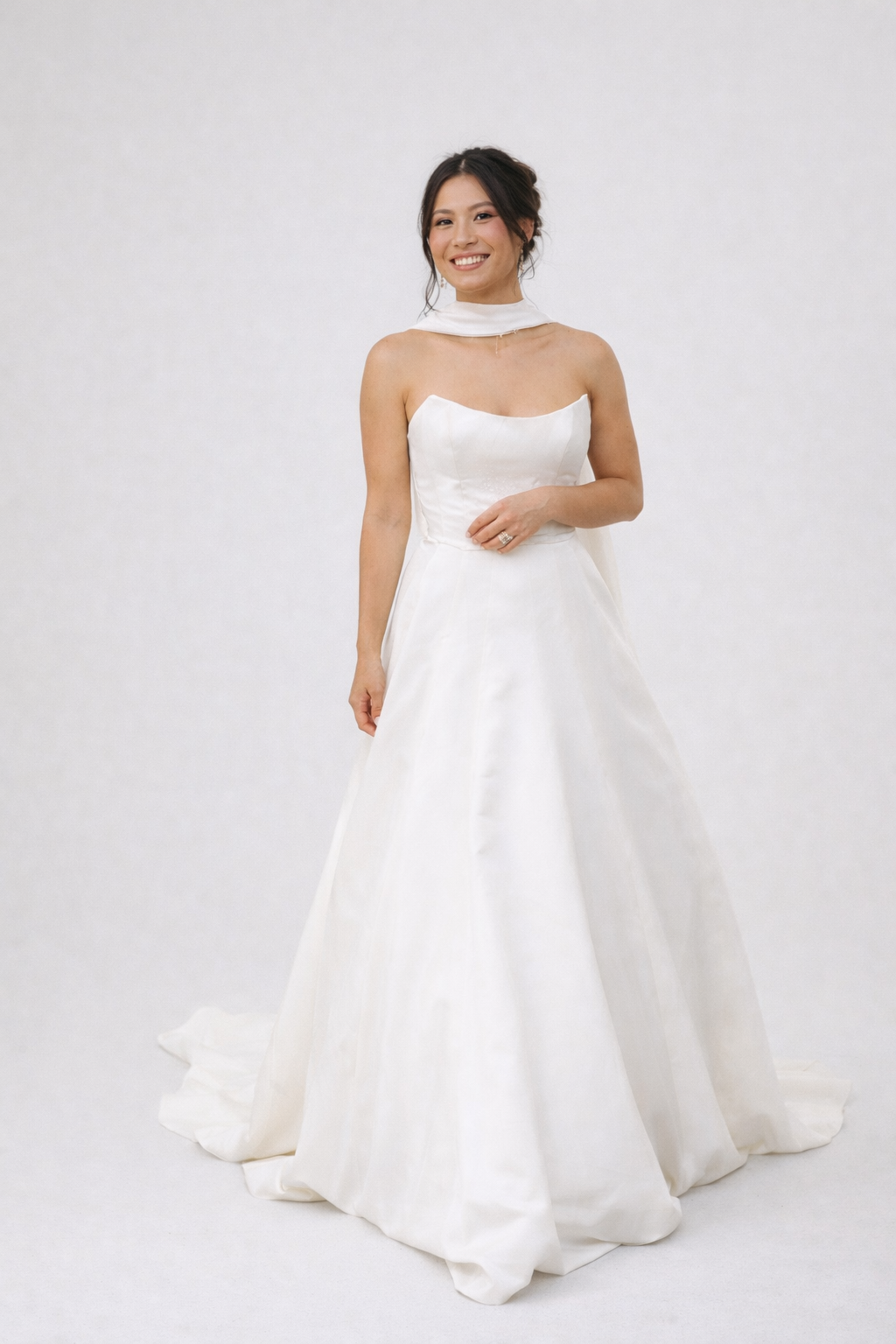 Kayla Strapless Satin Wedding Dress