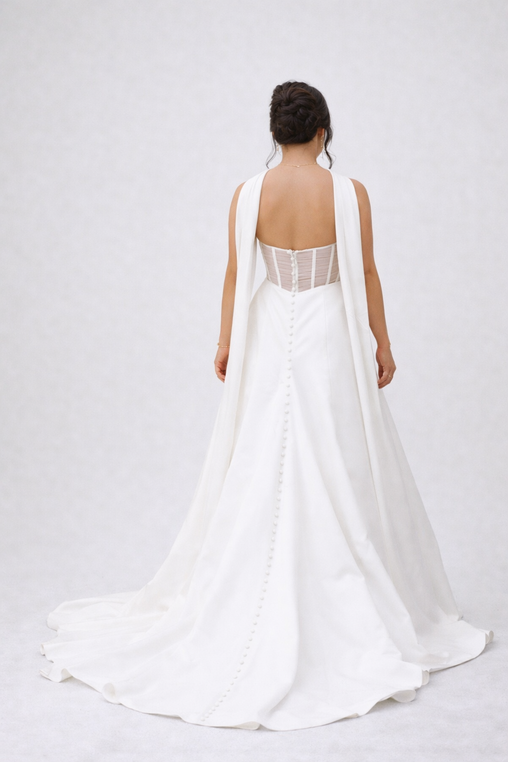 Kayla Strapless Satin Wedding Dress